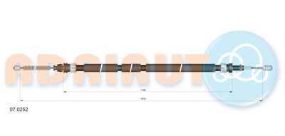 070252 ADRIAUTO Тросик, cтояночный тормоз