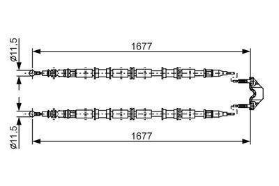 1987482141 BOSCH Тросик, cтояночный тормоз