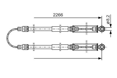 1987482047 BOSCH Тросик, cтояночный тормоз