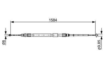 1987482491 BOSCH Тросик, cтояночный тормоз