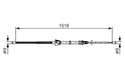 1987482375 BOSCH Тросик, cтояночный тормоз