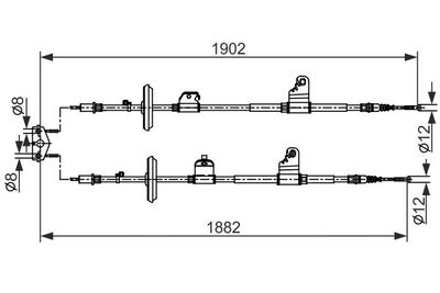 1987482562 BOSCH Тросик, cтояночный тормоз