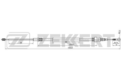 BZ1323 ZEKKERT Тросик, cтояночный тормоз