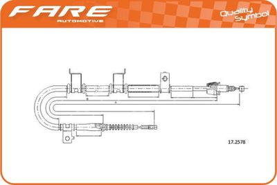 18357 FARE SA Тросик, cтояночный тормоз