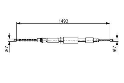 1987477323 BOSCH Тросик, cтояночный тормоз