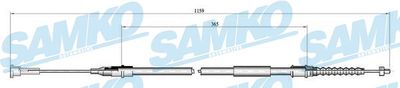 C0551B SAMKO Тросик, cтояночный тормоз