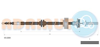 050268 ADRIAUTO Тросик, cтояночный тормоз