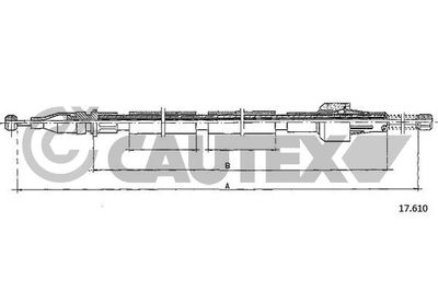 763192 CAUTEX Тросик, cтояночный тормоз