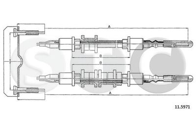 T482497 STC Тросик, cтояночный тормоз