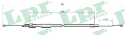 C0063B LPR Тросик, cтояночный тормоз