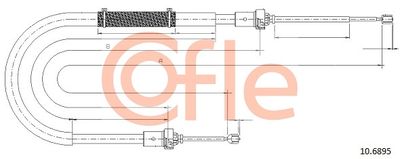 106895 COFLE Тросик, cтояночный тормоз