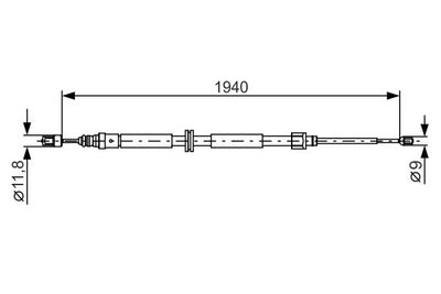 1987482325 BOSCH Тросик, cтояночный тормоз