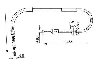 1987482231 BOSCH Тросик, cтояночный тормоз