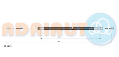 050231 ADRIAUTO Тросик, cтояночный тормоз