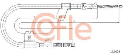92170074 COFLE Тросик, cтояночный тормоз