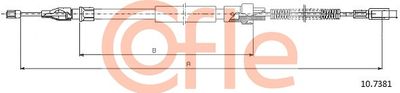 107381 COFLE Тросик, cтояночный тормоз