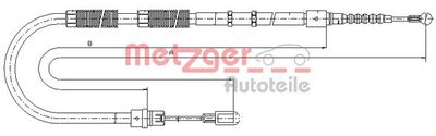 107535 METZGER Тросик, cтояночный тормоз