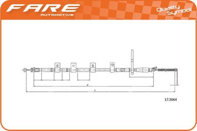 19012 FARE SA Тросик, cтояночный тормоз