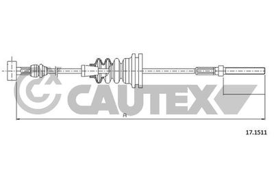 762805 CAUTEX Тросик, cтояночный тормоз