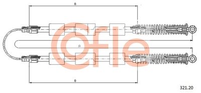 32120 COFLE Тросик, cтояночный тормоз