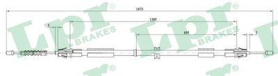 C0267B LPR Тросик, cтояночный тормоз