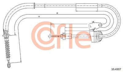 104307 COFLE Тросик, cтояночный тормоз