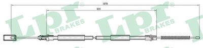 C0694B LPR Тросик, cтояночный тормоз