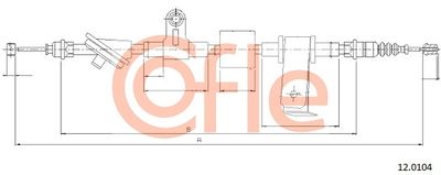 92120104 COFLE Тросик, cтояночный тормоз