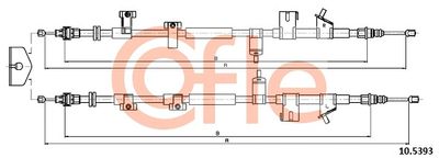 105393 COFLE Тросик, cтояночный тормоз