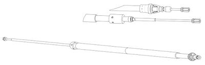 PU02213 CEF Тросик, cтояночный тормоз