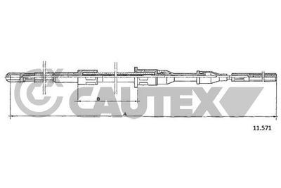 761964 CAUTEX Тросик, cтояночный тормоз