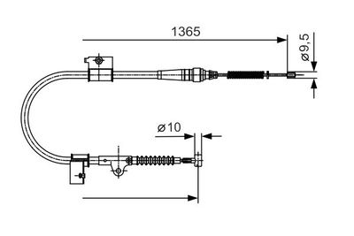 1987482048 BOSCH Тросик, cтояночный тормоз