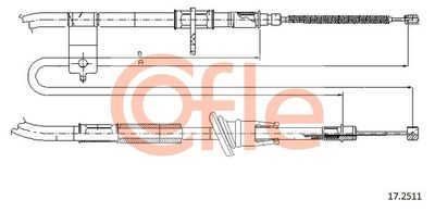 92172511 COFLE Тросик, cтояночный тормоз