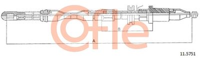 92115751 COFLE Тросик, cтояночный тормоз