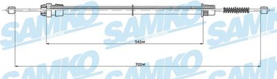 C0736B SAMKO Тросик, cтояночный тормоз