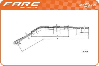 19226 FARE SA Тросик, cтояночный тормоз