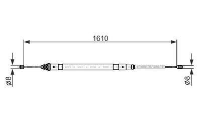 1987477238 BOSCH Тросик, cтояночный тормоз