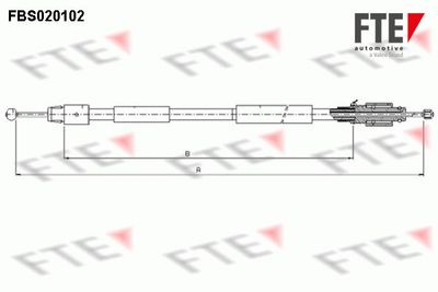 FBS020102 FTE Тросик, cтояночный тормоз