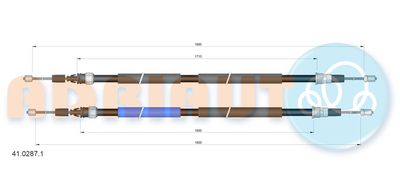 4102871 ADRIAUTO Тросик, cтояночный тормоз