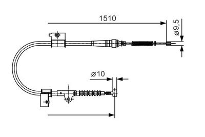 1987482050 BOSCH Тросик, cтояночный тормоз