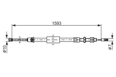 1987477450 BOSCH Тросик, cтояночный тормоз