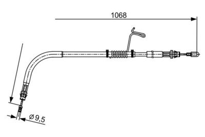 1987482544 BOSCH Тросик, cтояночный тормоз