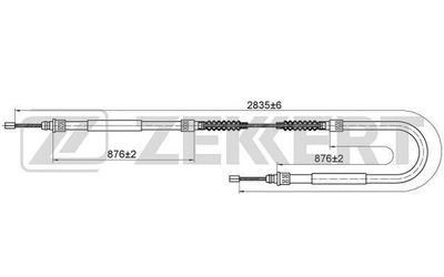 BZ1128 ZEKKERT Тросик, cтояночный тормоз