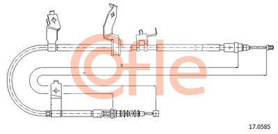 170585 COFLE Тросик, cтояночный тормоз