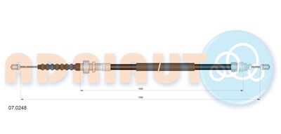 070248 ADRIAUTO Тросик, cтояночный тормоз