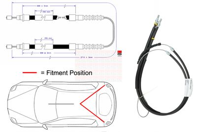 FBC0022 FAI AutoParts Тросик, cтояночный тормоз