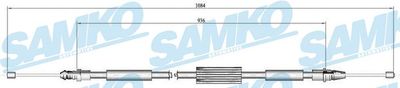 C0728B SAMKO Тросик, cтояночный тормоз