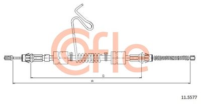 115577 COFLE Тросик, cтояночный тормоз