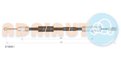 2702301 ADRIAUTO Тросик, cтояночный тормоз