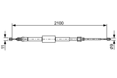 1987482635 BOSCH Тросик, cтояночный тормоз